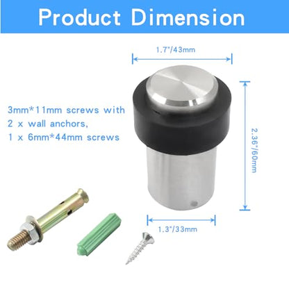 Luomorgo Floor Door Stop, 2-3/8" Height Door Stoppers, 1 Pack