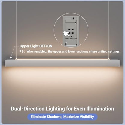 4FT LED Linear Lights 50/45/40/35/30W Up and Down Light,3/4/5000K 4Pack - color: Silver, size: 4FT4P