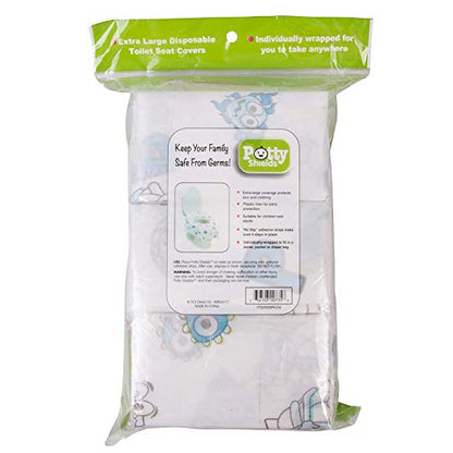 Potty Shields Disposable Toilet Seat Covers, XL Waterproof Sheets, 12 Pack - color: Original, size: 12 Pack