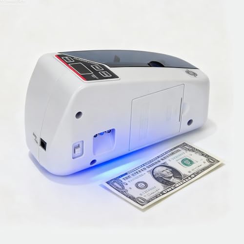 WINB Money Counter Machine with UV Counterfeit Detection - Portable Cash Counter Machine, 600 Notes/Min High-Speed Money Counting Machine for Bills & Currency