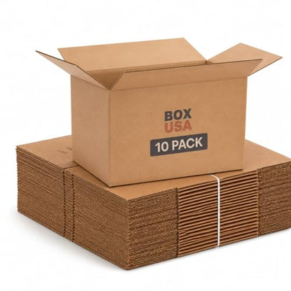 BOX USA Moving Boxes Holds 65lbs, 22"L x 17"W x 12"H (10-Pack) Large - Corrugated Cardboard Box for Shipping, Mailing, Packing, Packaging and Storage - size: Large 10-Pk 22x17x12"