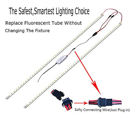 4FT LED Magnetic Retrofit Kit, 36W, 5000K Daylight White, 5400LM, 0-10V Dimmable, T8 T10 T12 Fluorescent Replacement - color: 36wtube-1