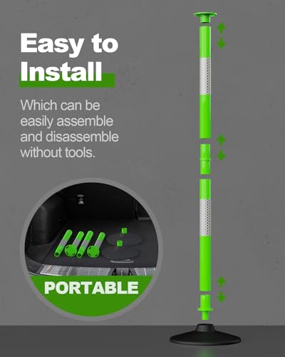 RoadHero 3 Pack 34 Inch Traffic Delineator Posts Cones, Lime Green - color: Green