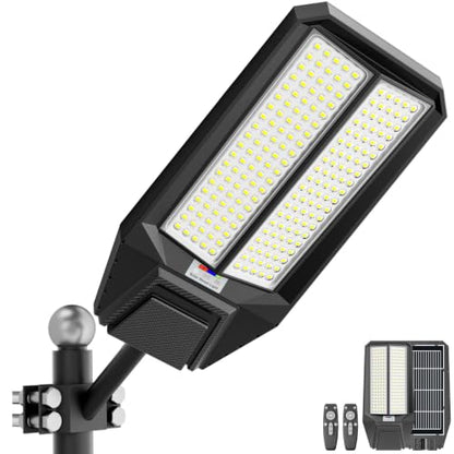10000W Solar Street Light: Commercial Solar Lights Outdoor Waterproof 200pcs High Brightness LEDs Solar Parking Lot Lights Dusk to Dawn for Yard Garden with Motion Sensor - size: XL--1 Pack