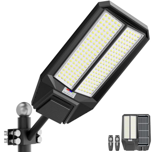 10000W Solar Street Light: Commercial Solar Lights Outdoor Waterproof 200pcs High Brightness LEDs Solar Parking Lot Lights Dusk to Dawn for Yard Garden with Motion Sensor - size: XL--1 Pack