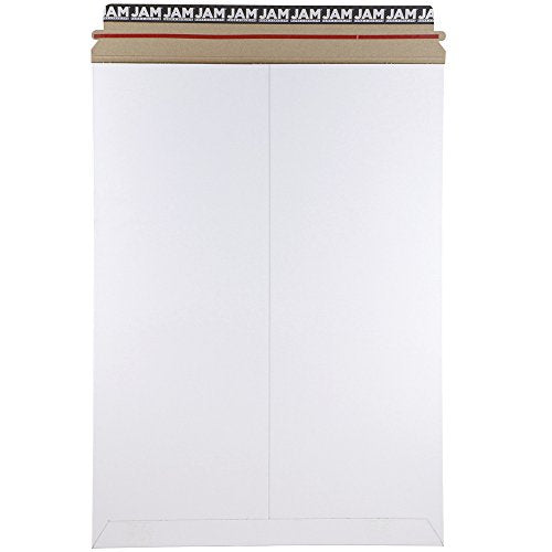 JAM PAPER Stay-Flat Photo Mailer Envelopes with Peel & Seal Closure - 13 x 18 - White - Sold Individually - color: 13" x 18", size: Sold Individually