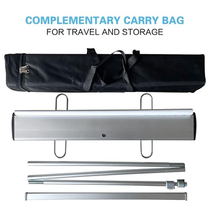 Retractable Banner Stand 24" W x 80" H – Heavy Duty Roll Up Banner Display with Padded Carrying Bag for Trade Show, Exhibition, Business Advertising (Stand Only) - size: 80" Height