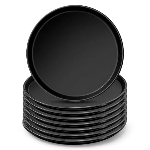 8 Pcs 16'' Restaurant Serving Trays with Non Slip Rubber Lined