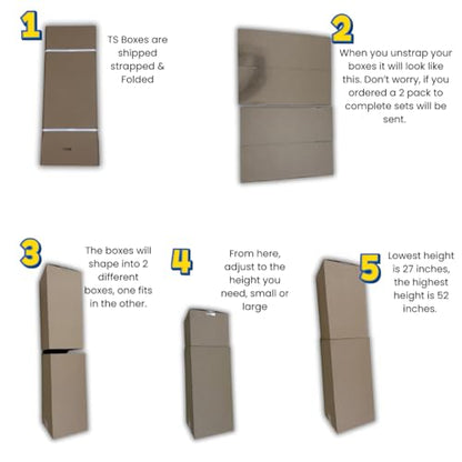 6x6x24 Shipping and Packing Box (2 Pack)