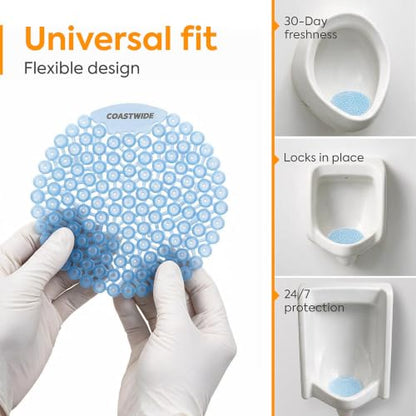 Coastwide Professional Urinal Screen, Linen Scent, 10/Box - style: Linen