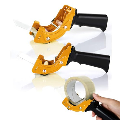 Acrux7 2 PCS 2 Inch Packing Tape Gun, Rapid Replace Packing Tape Dispenser Guns with Ergonomic Grip, Handheld Tape Gun Dispenser Heavy Duty Tapes Sealing Cutter for Carton Packaging, Boxes Sealing