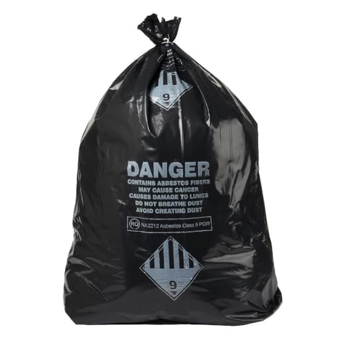 Ultrasac 33 Gal. Asbestos 4 Mil Bag - 30" x 40" - Pack of 50, Black (UL-ASB-4 MIL-50) - style: 33 Gal, 4 Mil, 50 Count