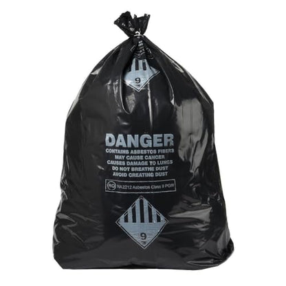 Ultrasac 33 Gal. Asbestos 4 Mil Bag - 30" x 40" - Pack of 50, Black (UL-ASB-4 MIL-50) - style: 33 Gal, 4 Mil, 50 Count
