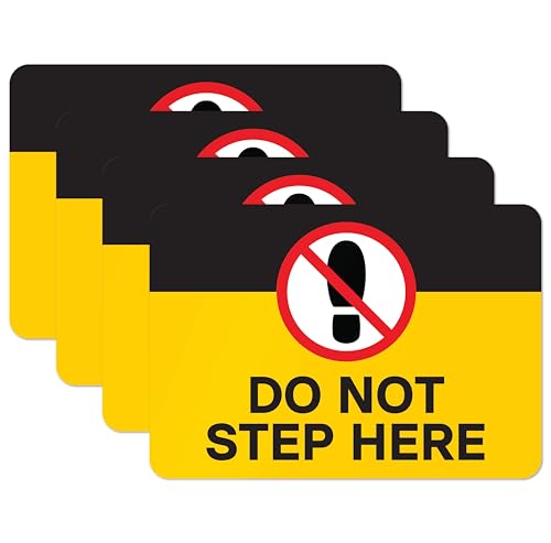 4pk Do Not Step Here Stickers, 10" x 7"