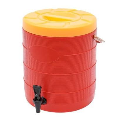 Insulated Beverage Dispenser - 6.6 Gal Stainless Steel Hot and Cold Drink Dispenser with Spigot & Handle, Commercial Thermal Container for Water Coffee Drink Catering Restaurant (Red) - color: Red
