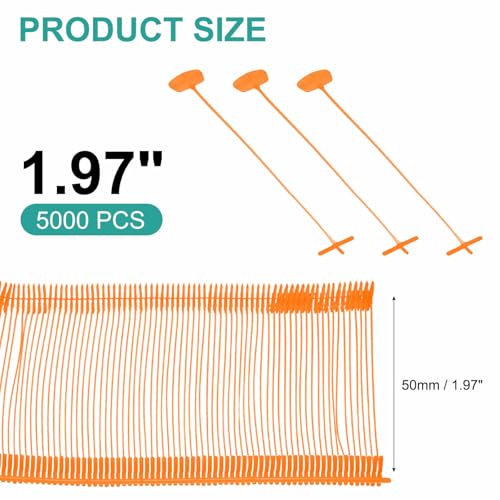 Standard Tagging Gun Fasteners 2" Label Gun Price Tagging Barbs - color: Orange, size: 2 Inch