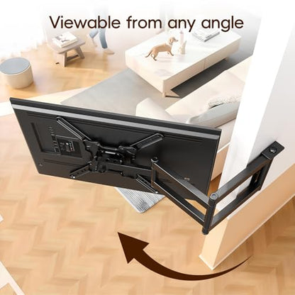 Long Arm TV Wall Mount for 26-65 Inch TVs, Full Motion Swivel Corner Wall Mount Bracket, Long Extension 36.2" Max,Swivel and Tilt, Max VESA 400x400mm, Holds 77 lbs - size: Fit 26-65 inch