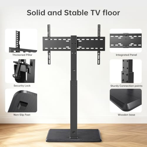 Universal Floor TV Stand for 32-75 Inch TVs up to 110 lbs - style: TCP01-M-A02
