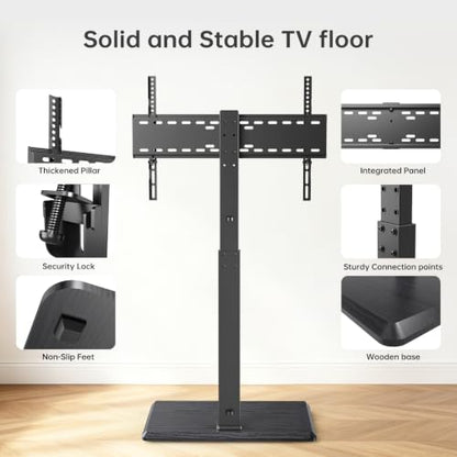 Universal Floor TV Stand for 32-75 Inch TVs up to 110 lbs - style: TCP01-M-A02
