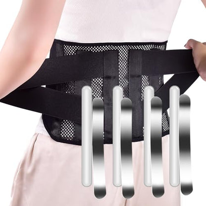 Ultra-Thin Breathable Back Support Belt – Adjustable Waist Belt for Lower Back Pain Relief, Sciatica & Posture Support for Men & Women – Lightweight, Flexible, Comfortable for All-Day Wear (Medium)