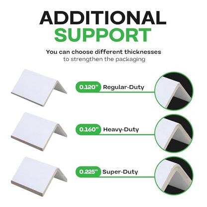 IDL Packaging Cardboard Edge Protectors 2 x 2 x 3" (100-Pack), 0.160" Thick - size: 2"x2"x3", 0.160"