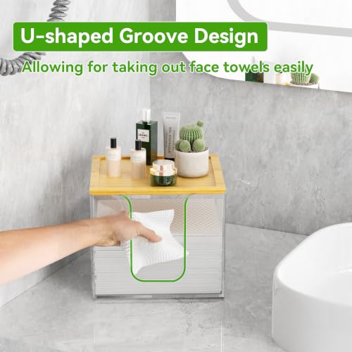 VITVITI Disposable Face Towel Holder for Clean Skin Club, Acrylic Box Clear - color: Clear 1