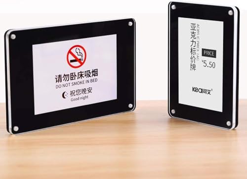 5 Pack Acrylic Label Holder (Black 90*60mm/3.54*2.36 inches)