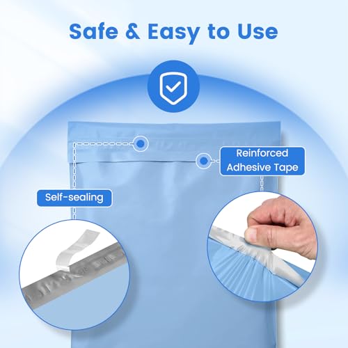 Metronic Poly Mailers 19x24 250Pc Large Shipping Bags for Business Blue - color: Light Blue, size: 19x24 250PC