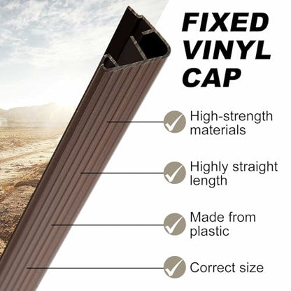 2 Pcs 48" L Fixed Vinyl Sill Threshold Cap 1-3/8 Inches High, Dark Brown - color: Dark Brown, size: 1-3/8,48 Inch