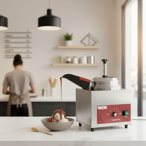 Kratos 3.5 Quart Hot Topping Warmer & Dispenser with Heated Spout and Pump - size: Single Warmer with Heated Spout