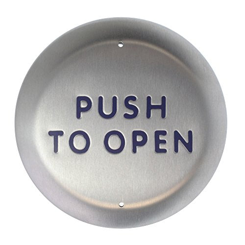 BEA 10PBR45 Round Push Plate, Disabled Access, PUSH TO OPEN", 4.5-Inch