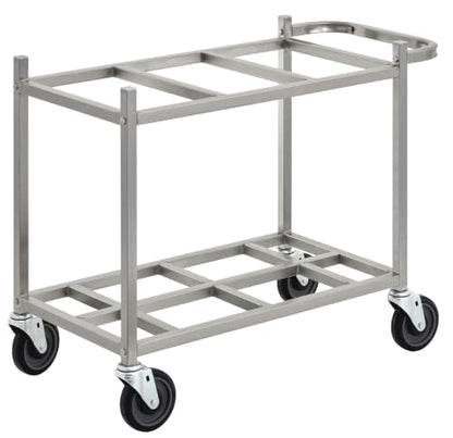 Kratos Steel Ingredient Bin Cart with Blue/White/Yellow Bins and 3 Lids - size: 1 Cart, 3 Bins, 3 Lids