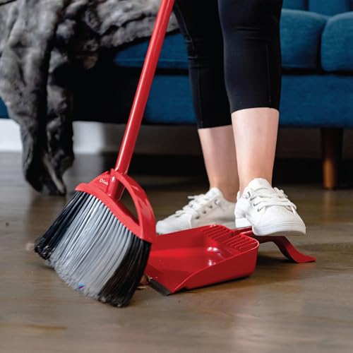 O-Cedar Pet Pro Broom with Step-On Dustpan | Removes Over 99% of Dust & Dirt in One Sweep | Removes 3X More Pet Hair | Quiet Cleaning Tool for Cat and Dog Owners - size: PowerCorner Pet Pro Broom
