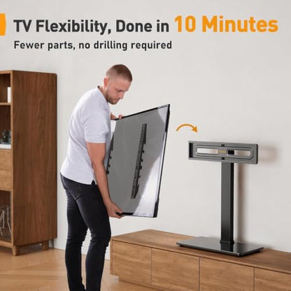 Perlegear Universal Swivel TV Stand Base for 32–70 inch TVs to 88lbs - size: 32-70 Inch