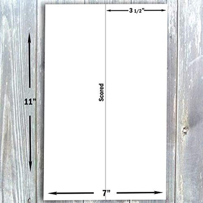 Hamilco White Tent Place Cards 3.5x11-80lb Cover Heavyweight Pre-Scored Folded Name Cards for Meetings, Events, Banquets, Weddings & Conferences (1800 Pack) - size: Size 3 1/2" x 11" - White (Pack of 18)