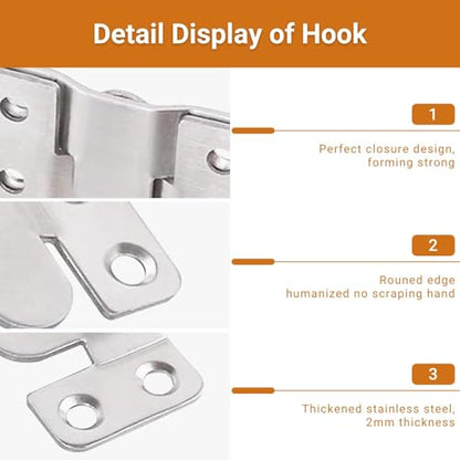 16Pcs Stainless Steel Interlock Hanging Buckle,Flush Concealed Mount Brackets Stainless Steel Z Clip Bracket for Picture Display Art Gallery - color: Iron, size: Large Without Screws