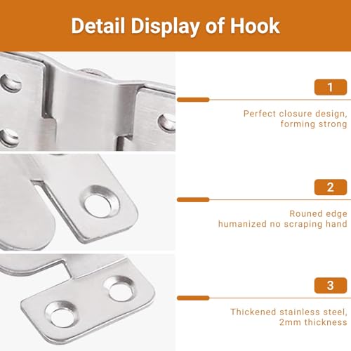16Pcs Stainless Steel Interlock Hanging Buckle,Flush Concealed Mount Brackets Stainless Steel Z Clip Bracket Interlock Hanging Buckle for Picture Display Art Gallery - color: Silver, size: Large Without Screws