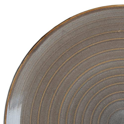 Gibson Elite 16 Piece Dreamweaver Double Bowl Terracotta Reactive Dinnerware Set - Earthy Brown, Service for 4 (16pcs) - color: Earthy Brown (Dreamweaver)