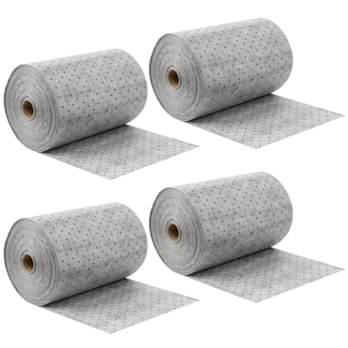 Oil Absorbent Mat Roll, 3 oz Oil Absorbent Pads 15" x 150' 4 Roll - color: Gray-4 Rolls, size: 15" W x 150' L, 3 OZ