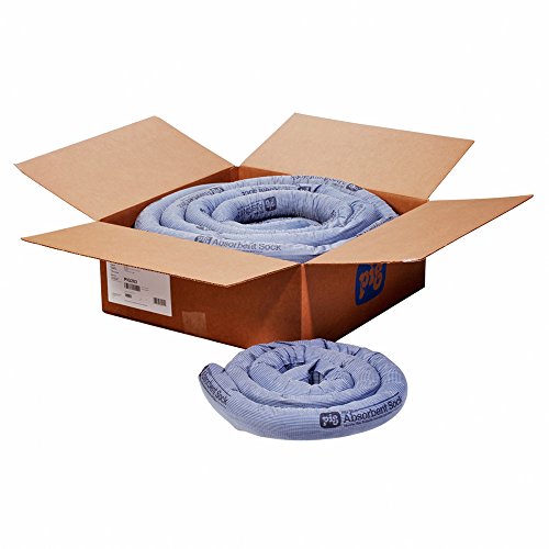 PIG Blue Absorbent Sock | 3.7 Gallon Absorbency | Forms Barrier & Prevents Spills from Spreading | 3" x 20' | 4 Socks | PIG203 - size: 3" x 20', style: 4 Count