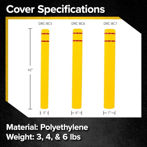 6" Diameter Safety Bollard Cover for 5.5" Dia. Bollards, Guardian - size: 6 inches wide