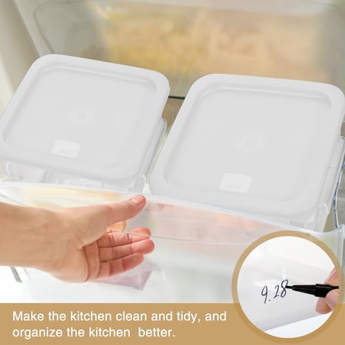 FoldTier 2 Pcs Square Food Storage Containers, White, 8 Qt - color: White, size: 8 Qt