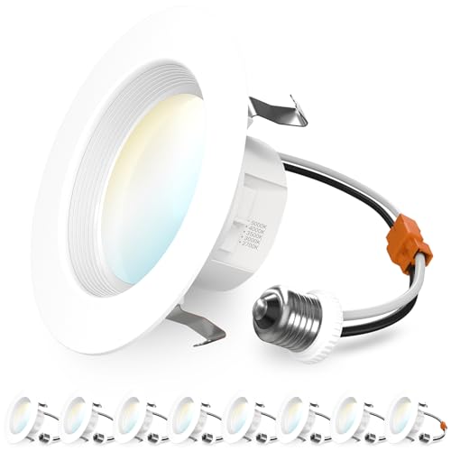 Sunco 8 Pack 4 Inch Retrofit LED Recessed Lights, 5CCT, 11W=60W, Dimmable - size: 4 Inch (8 Pack)