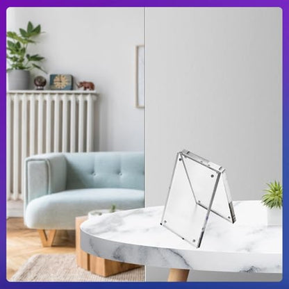 Acrylic Sign Holder, Acrylic Magnetic Poster Double-Sided Display Stand For Countertops, Acrylic Stands For Display In Offices, Restaurants, And Events(10 x 15cm), as picture show - size: 10 x 15cm