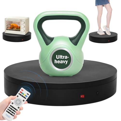 15.8In Remote Large Motorized electric turntable Rotating platform Photography Turntable Motorized lazy susan Base giratoria para for Photography,3D Scanner,Heavy duty display(Load Range:220~500lbs) - size: 15.8inch/Black/500Lbs Load