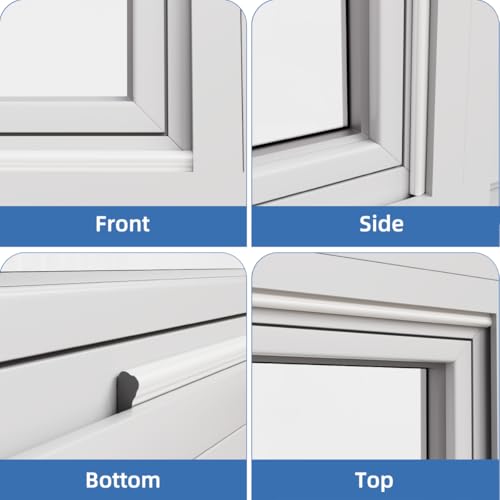 Kneelisa Wedge-Shape Window Weather Stripping Door Frame Seal 118” White - color: White, size: 118"