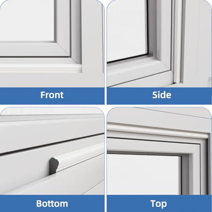 Kneelisa Wedge-Shape Window Weather Stripping Door Frame Seal 196” White - color: White, size: 196"