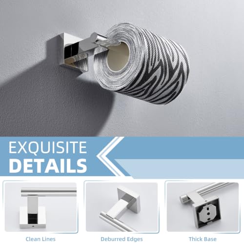 Suyar Polished Chrome Toilet Paper Holder, Bathroom Tissue Roll Holder - color: Polished Chrome