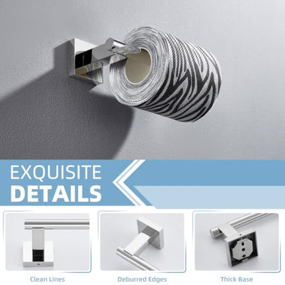 Suyar Polished Chrome Toilet Paper Holder, Bathroom Tissue Roll Holder - color: Polished Chrome
