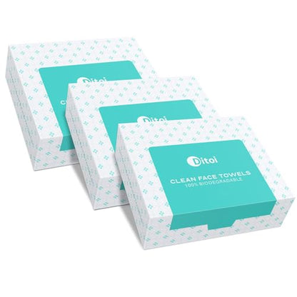 Ditoi Face Towels XXL,Soft Disposable Facial Towels-Travel Essentials - style: 15Count (Pack of 3)